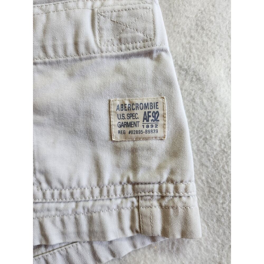 Abercrombie & Fitch Womens Khaki Tan Cotton Cargo Utility Shorts Size 6 AF92 - Picture 5 of 6